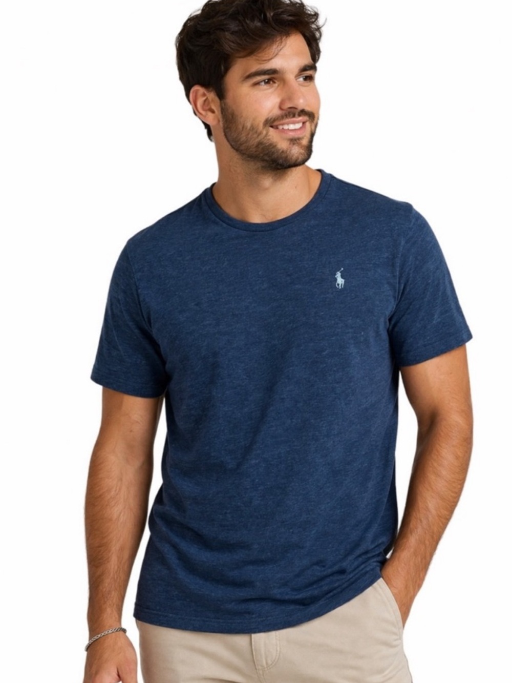 Polo Ralph Lauren Men’s Heather Blue Cotton Pony Logo T-Shirt M